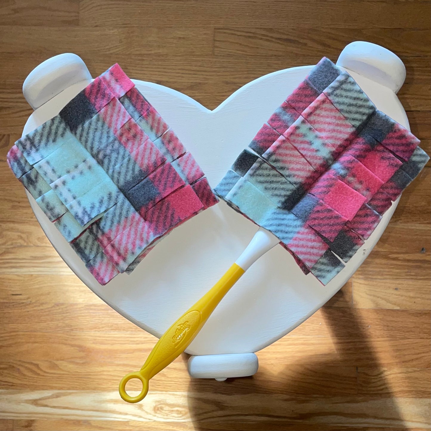 Reusable Duster - Pink/Blue/Grey Plaid