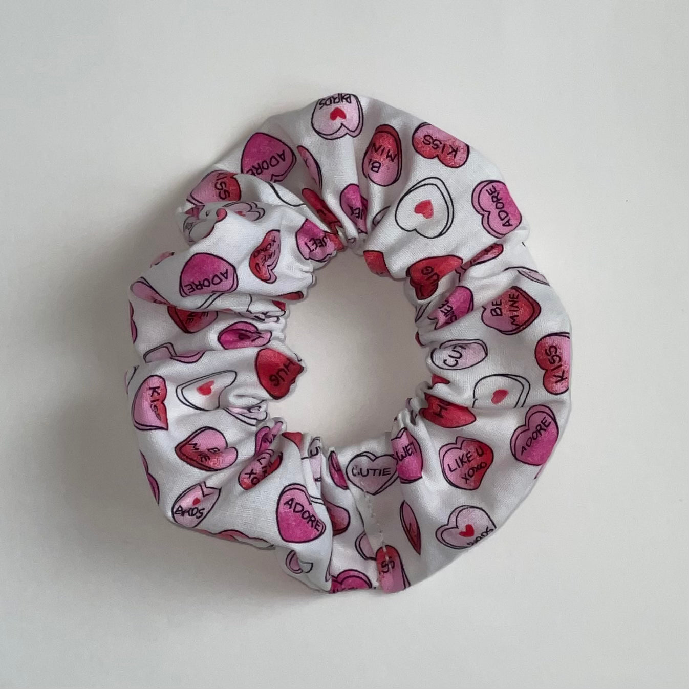 Conversation Hearts Scrunchie