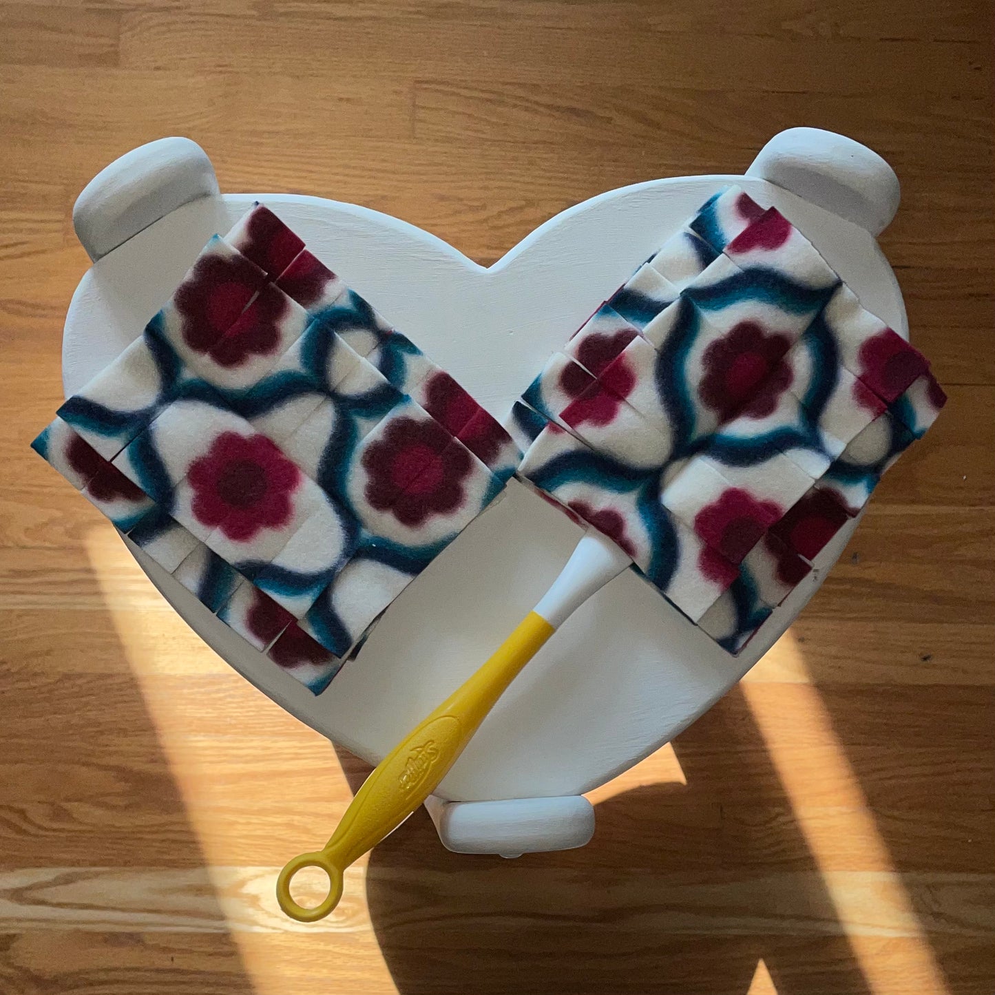 Reusable Duster - Burgundy/Teal Floral