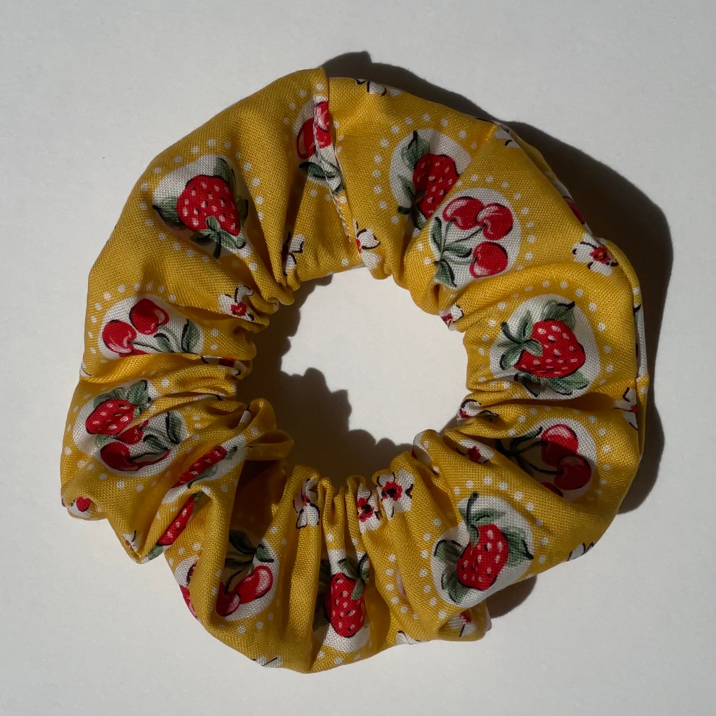 Vintage Cherries/Strawberries Scrunchie