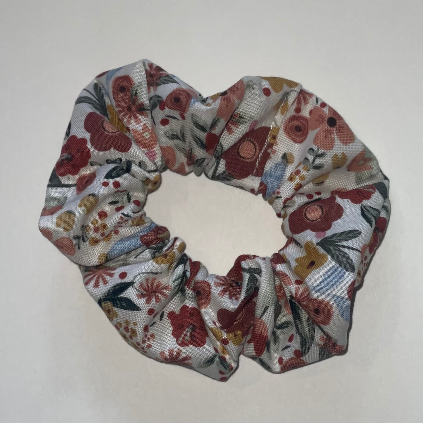 Muted Floral Scrunchie