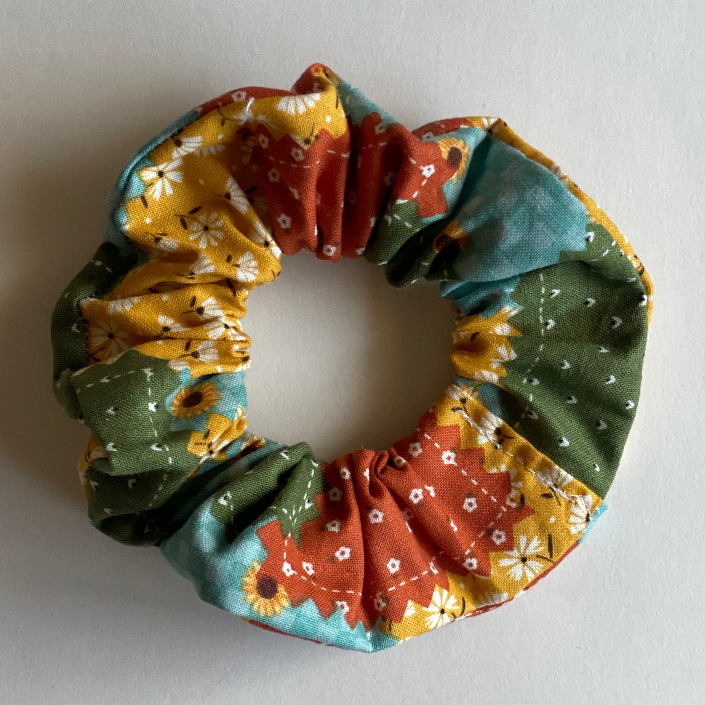 Sunflower Patchwork Scrunchie