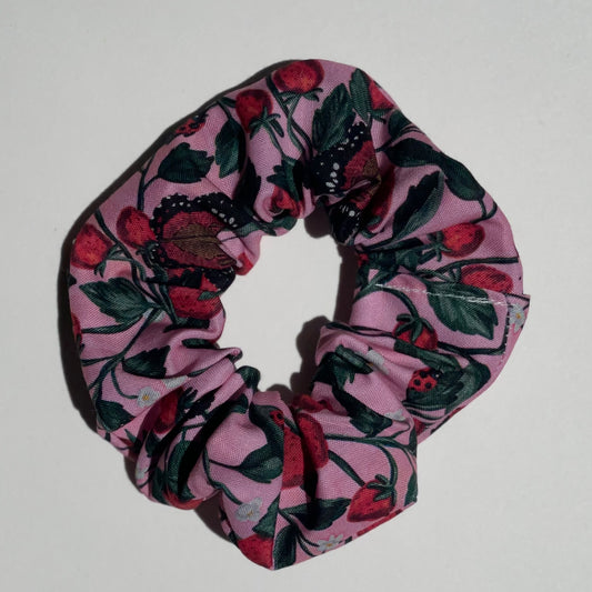 Strawberries and Butterflies Scrunchie