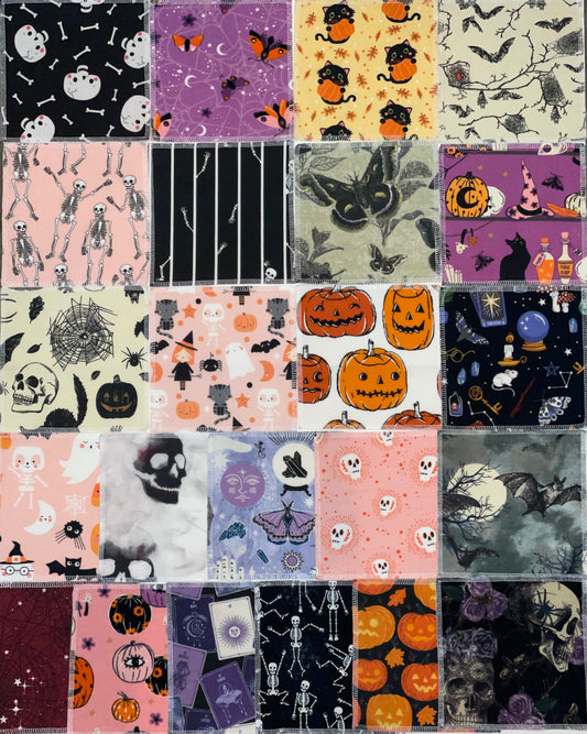 Fall/Halloween Reusable Wipes - Variety Packs - 7x7 in