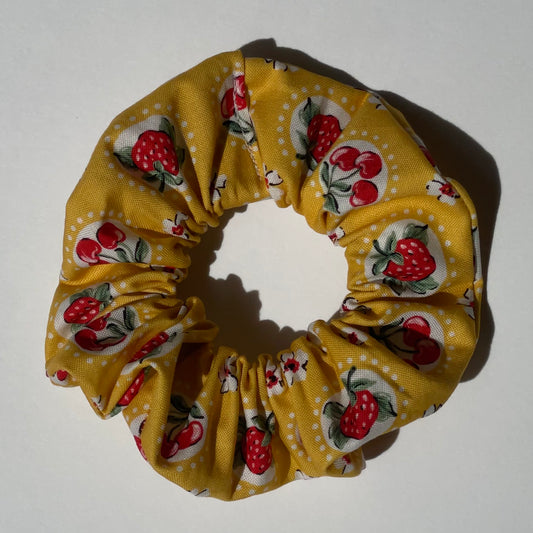 Vintage Cherries/Strawberries Scrunchie